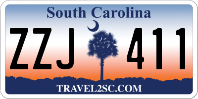 SC license plate ZZJ411