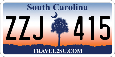 SC license plate ZZJ415