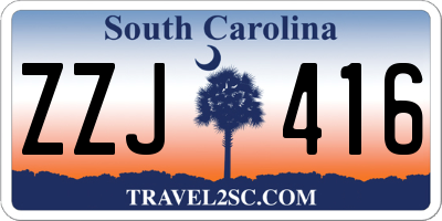 SC license plate ZZJ416