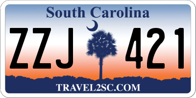 SC license plate ZZJ421