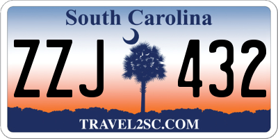 SC license plate ZZJ432