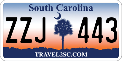 SC license plate ZZJ443