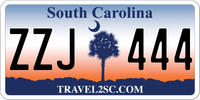 SC license plate ZZJ444