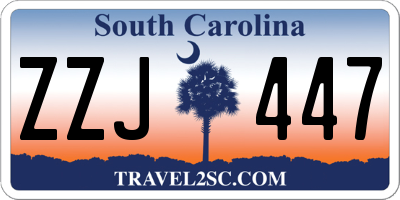 SC license plate ZZJ447