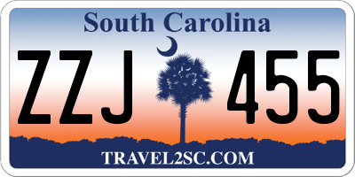 SC license plate ZZJ455