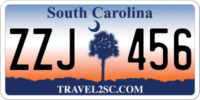 SC license plate ZZJ456
