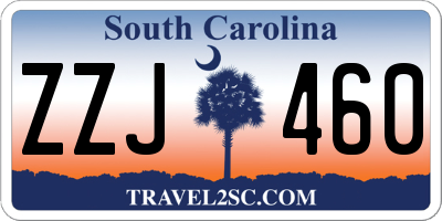 SC license plate ZZJ460