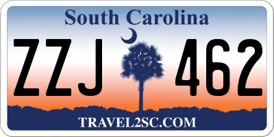 SC license plate ZZJ462