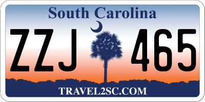 SC license plate ZZJ465