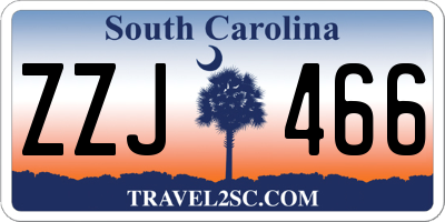 SC license plate ZZJ466