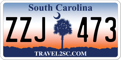 SC license plate ZZJ473