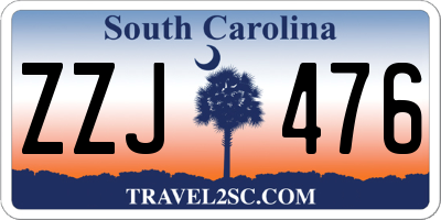 SC license plate ZZJ476