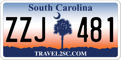 SC license plate ZZJ481