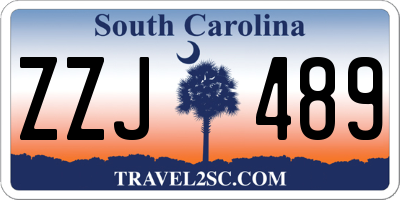 SC license plate ZZJ489