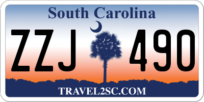 SC license plate ZZJ490