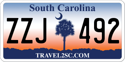 SC license plate ZZJ492