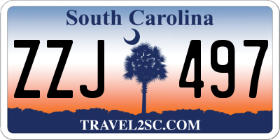 SC license plate ZZJ497