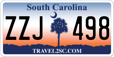 SC license plate ZZJ498