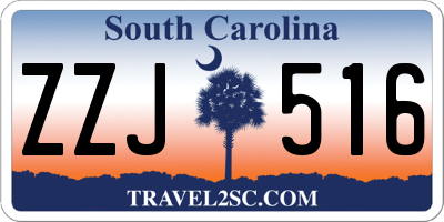 SC license plate ZZJ516