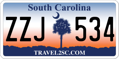 SC license plate ZZJ534