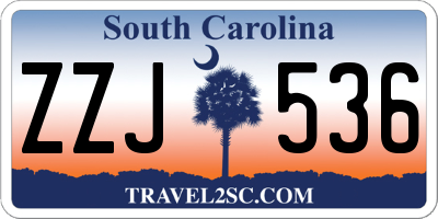SC license plate ZZJ536