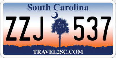SC license plate ZZJ537