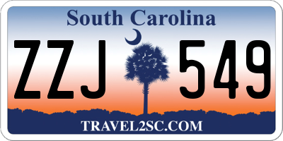 SC license plate ZZJ549