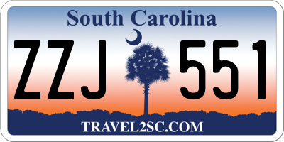 SC license plate ZZJ551