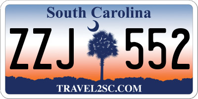 SC license plate ZZJ552