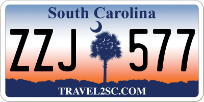 SC license plate ZZJ577