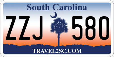 SC license plate ZZJ580