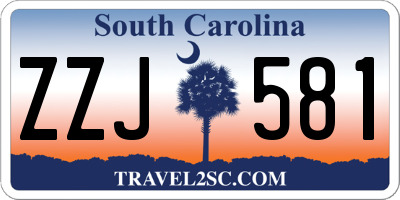 SC license plate ZZJ581