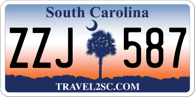 SC license plate ZZJ587