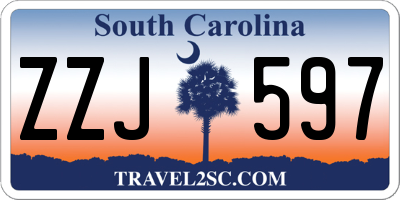SC license plate ZZJ597