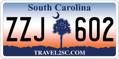 SC license plate ZZJ602