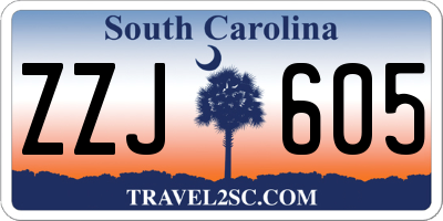 SC license plate ZZJ605