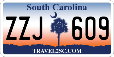SC license plate ZZJ609