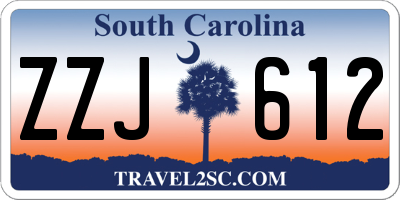 SC license plate ZZJ612