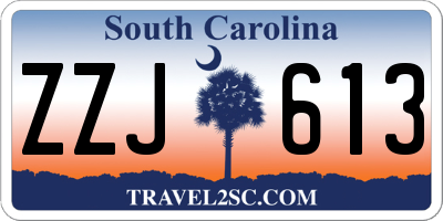 SC license plate ZZJ613