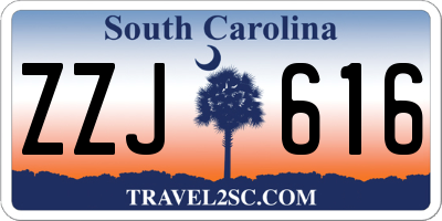 SC license plate ZZJ616