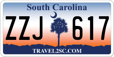 SC license plate ZZJ617