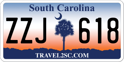 SC license plate ZZJ618