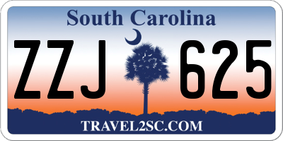 SC license plate ZZJ625