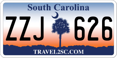 SC license plate ZZJ626