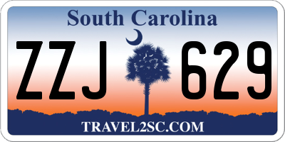 SC license plate ZZJ629