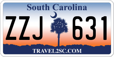 SC license plate ZZJ631
