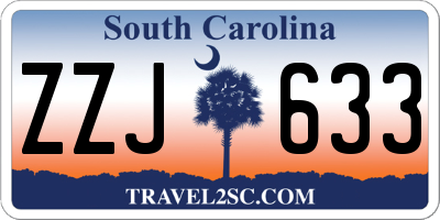 SC license plate ZZJ633