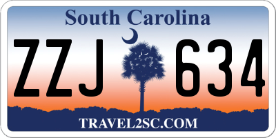 SC license plate ZZJ634