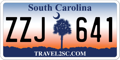 SC license plate ZZJ641
