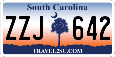 SC license plate ZZJ642